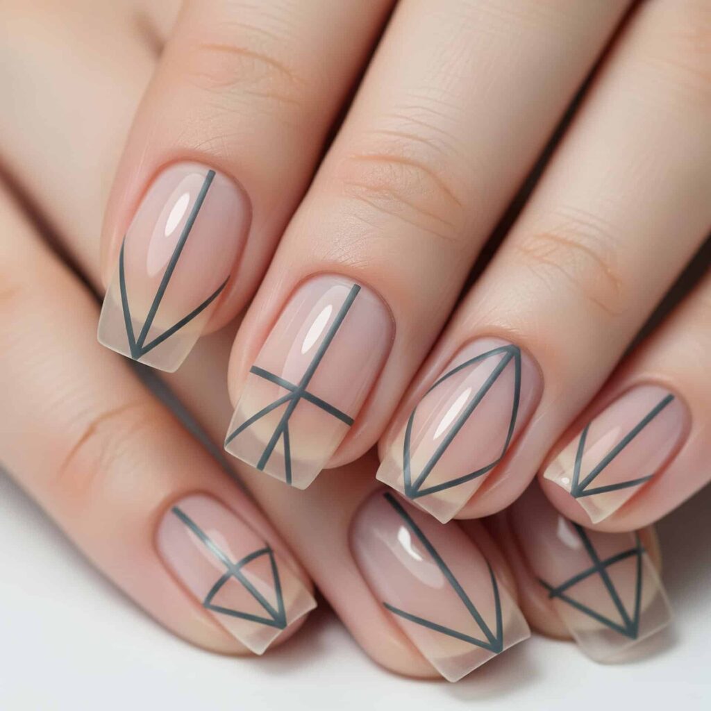 unghie naturali particolari minimalist lines